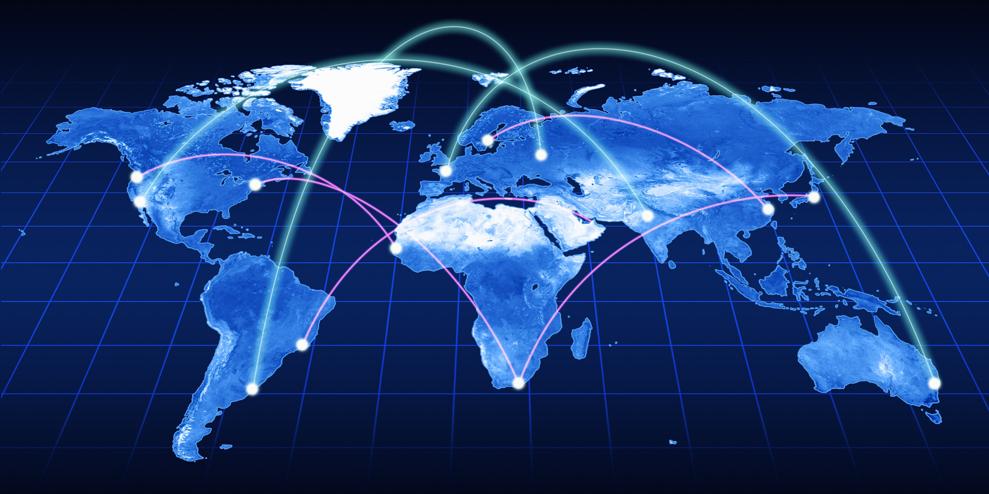 Global network connections representing worldwide educator collaboration